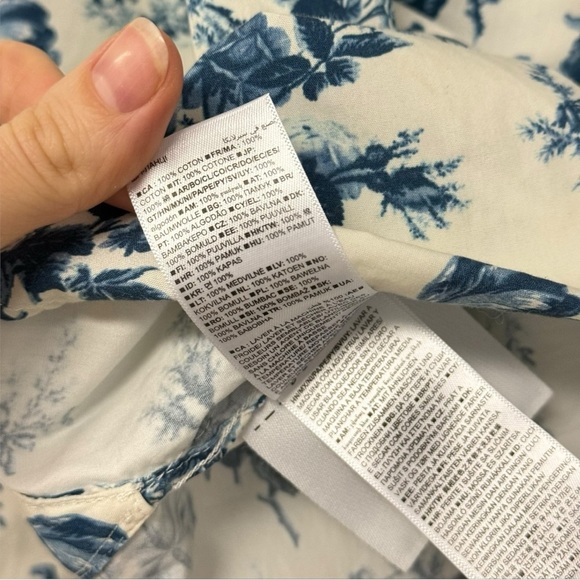 LoveShackFancy x GAP‎ Organic Cotton Cropped Shirt Sz XS - Picture 11 of 14